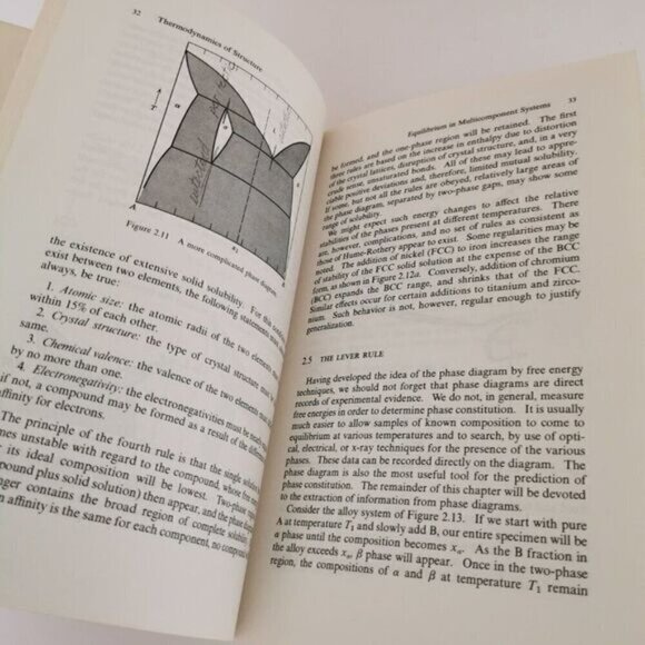 1964 Structure and Properties of Materials Vol II Thermodynamics Book Engineer - Picture 7 of 9